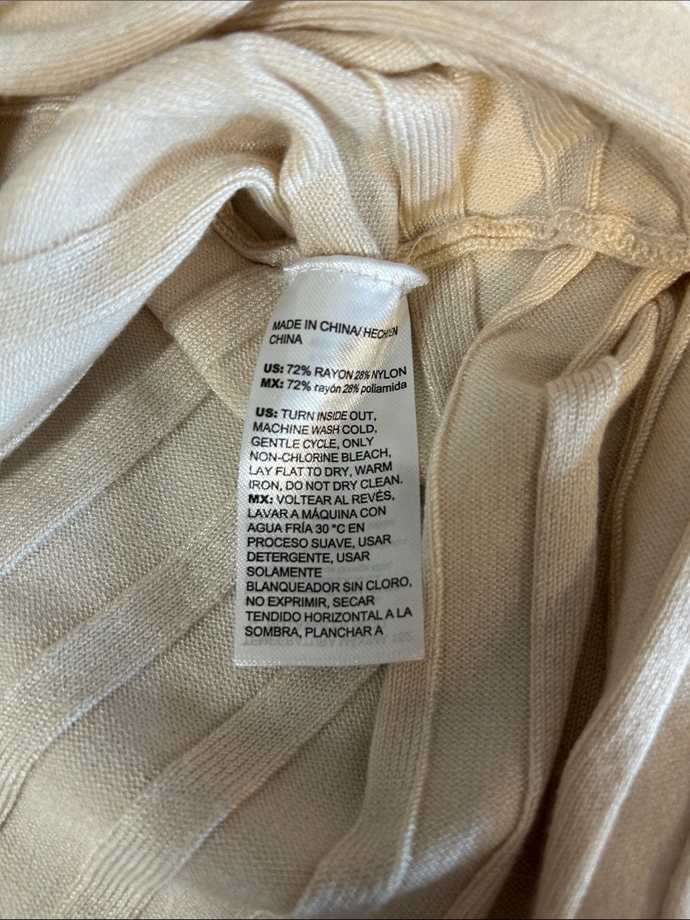 Chico's Soft Cream Ribbed Top - Picture 12 of 12